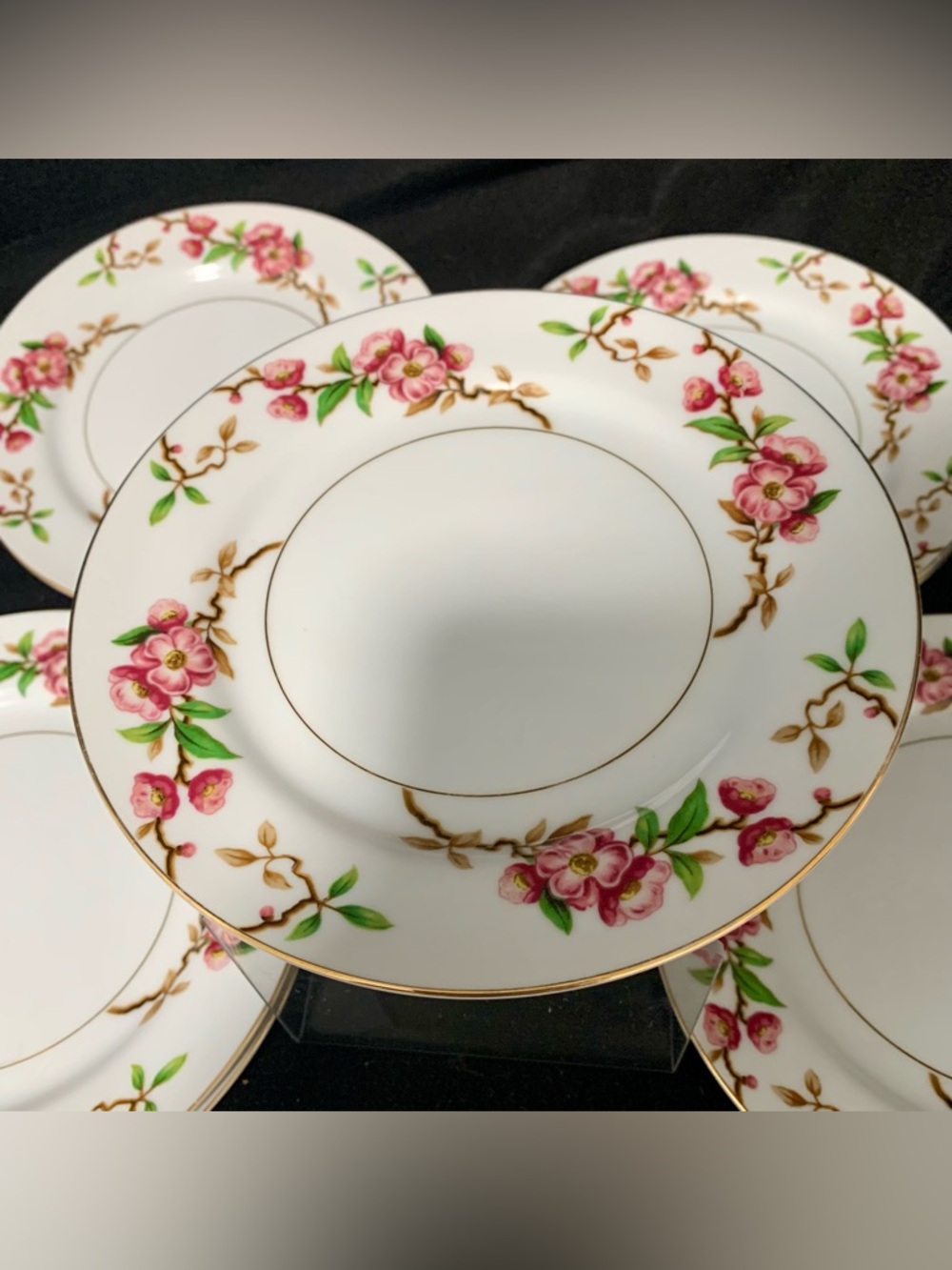 🍒Narumi “Blossomtime” Salad Plates (2) Piece Set Vintage Japan Floral